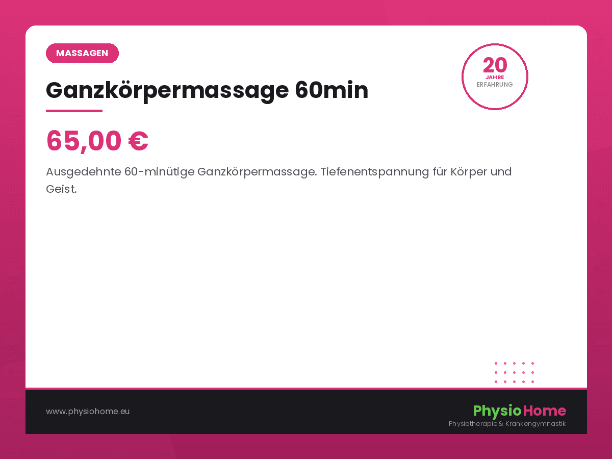 Ganzkörpermassage 60min